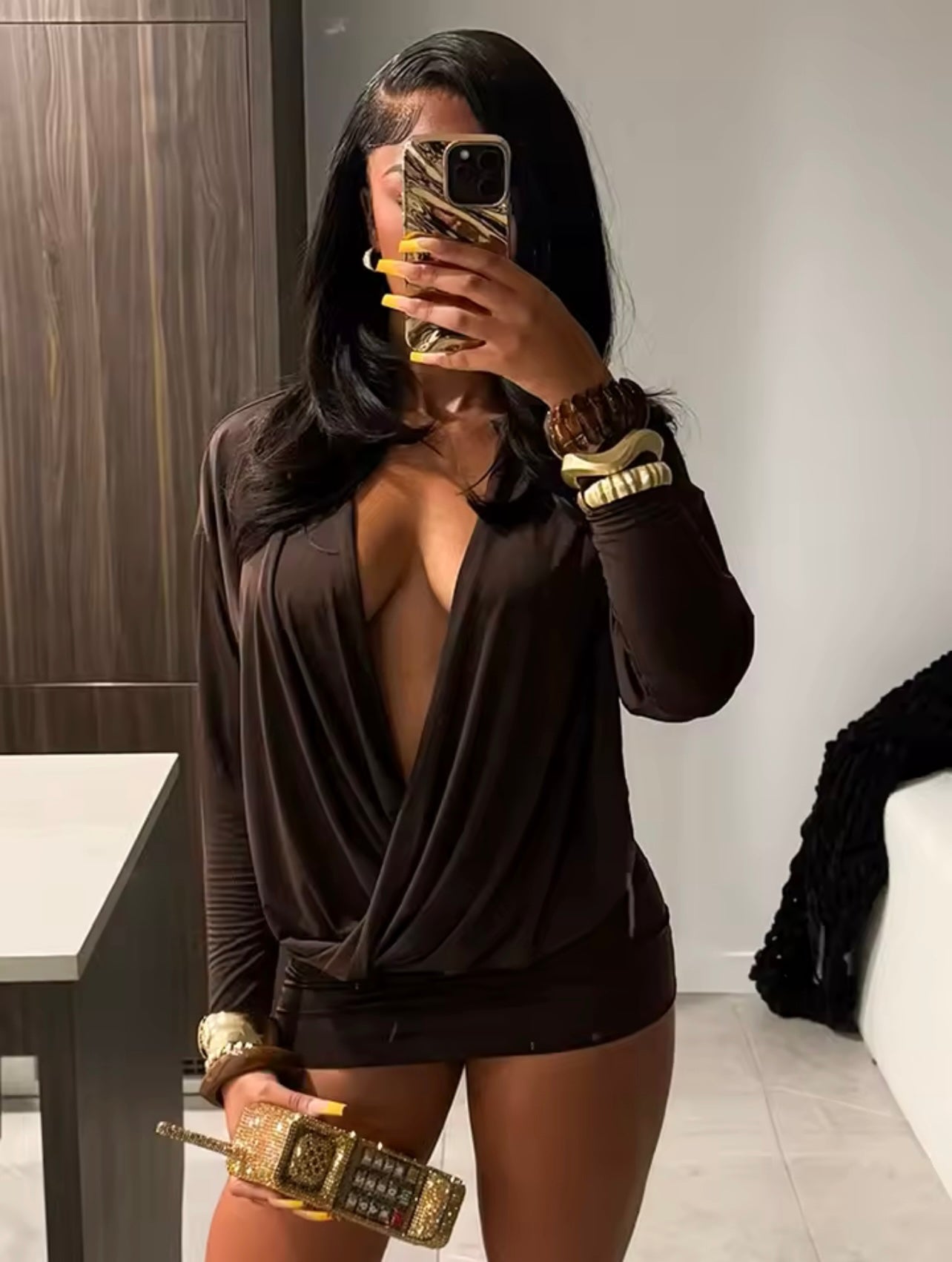 Koi Brown Dress