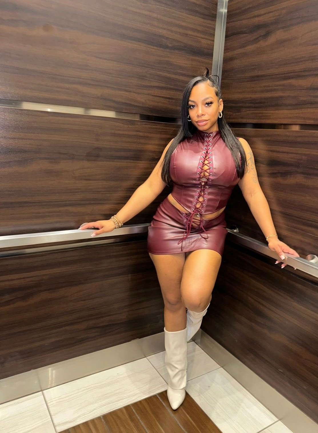 Burgundy 2 piece set