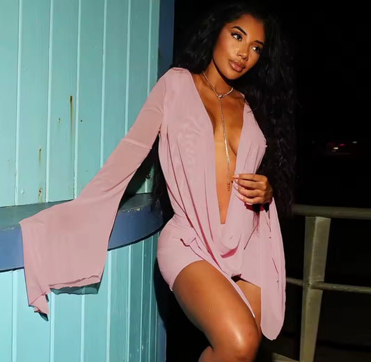 Draped Pink Dress