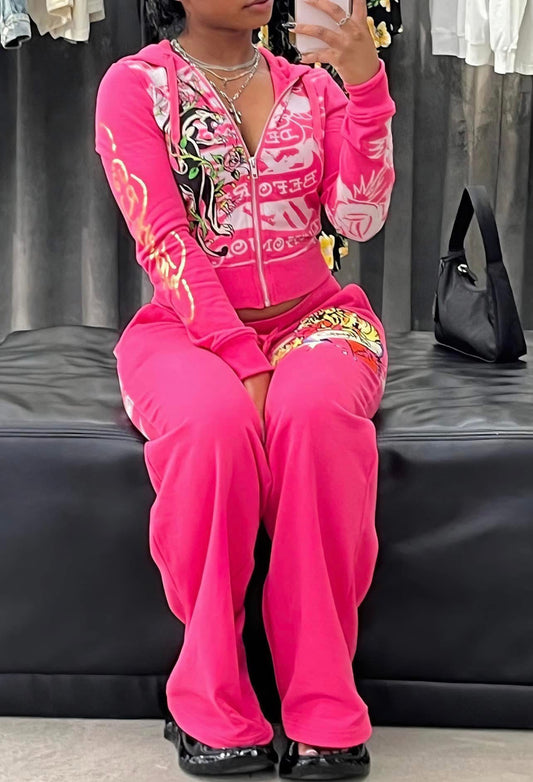 Ed Hardy Pink Sweatsuit